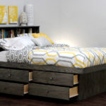 double bed with drawers decoration photo