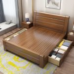 double bed with drawers types of design