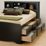 double bed with drawers design