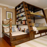 double beds made of solid wood decor photo