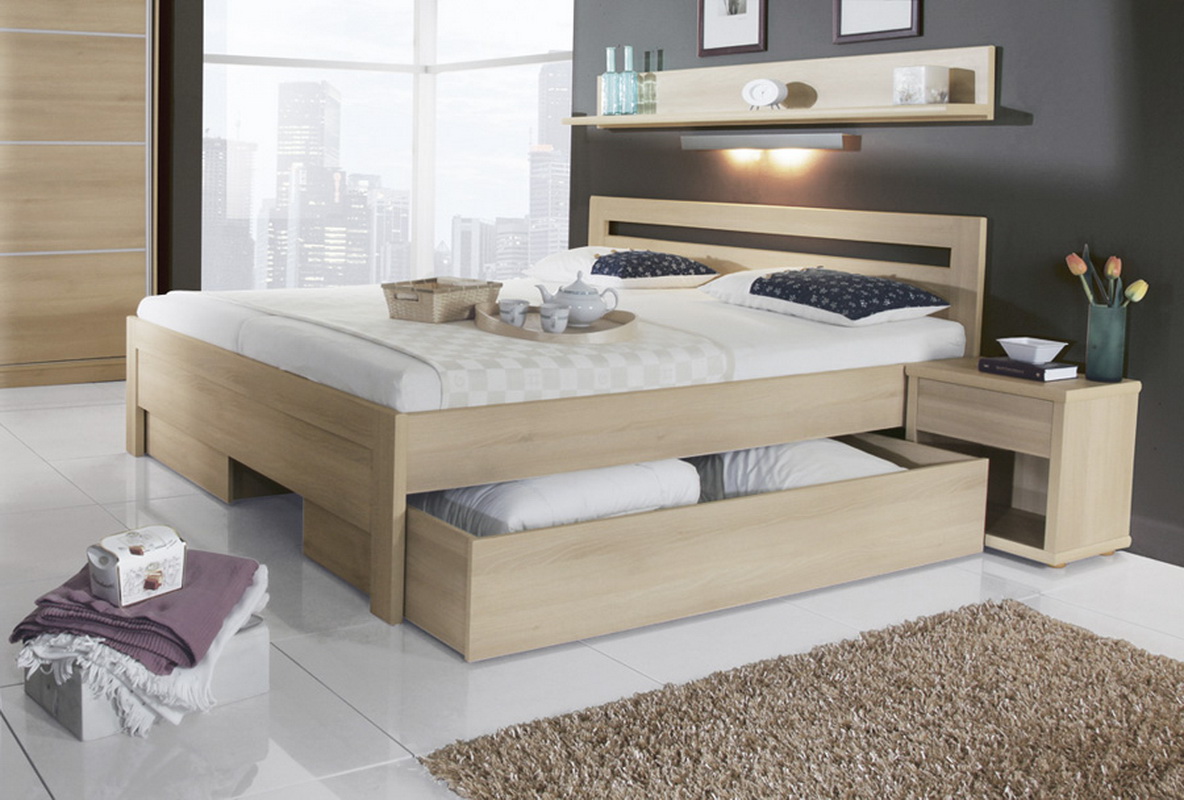 double beds with drawers photo design