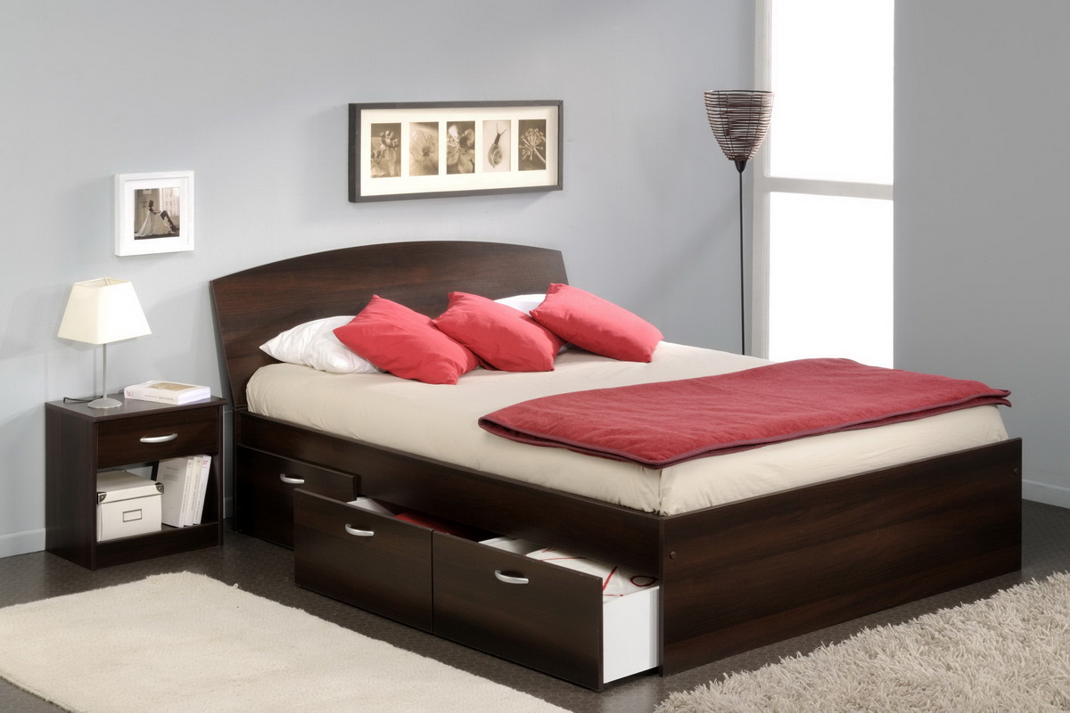 double beds with drawers design ideas