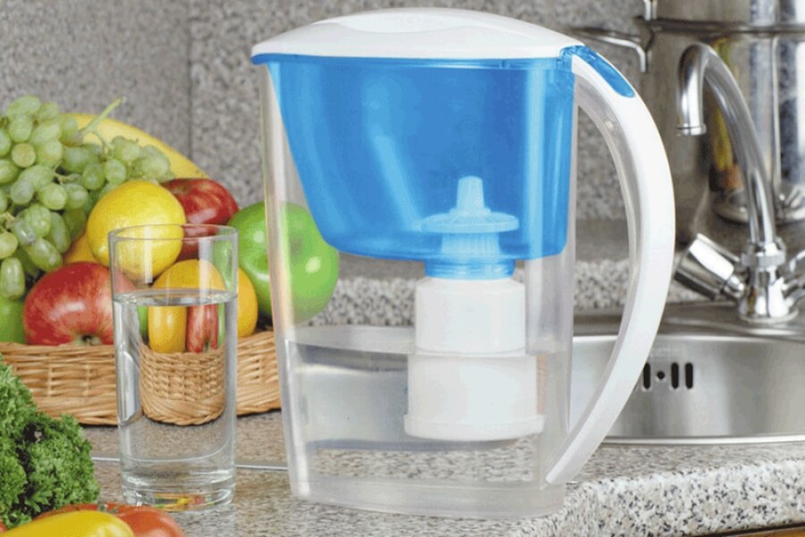 filter jug ​​for water on the table