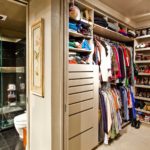 example of a built-in wardrobe with storage space for shoes