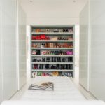 open white shoe storage cabinet