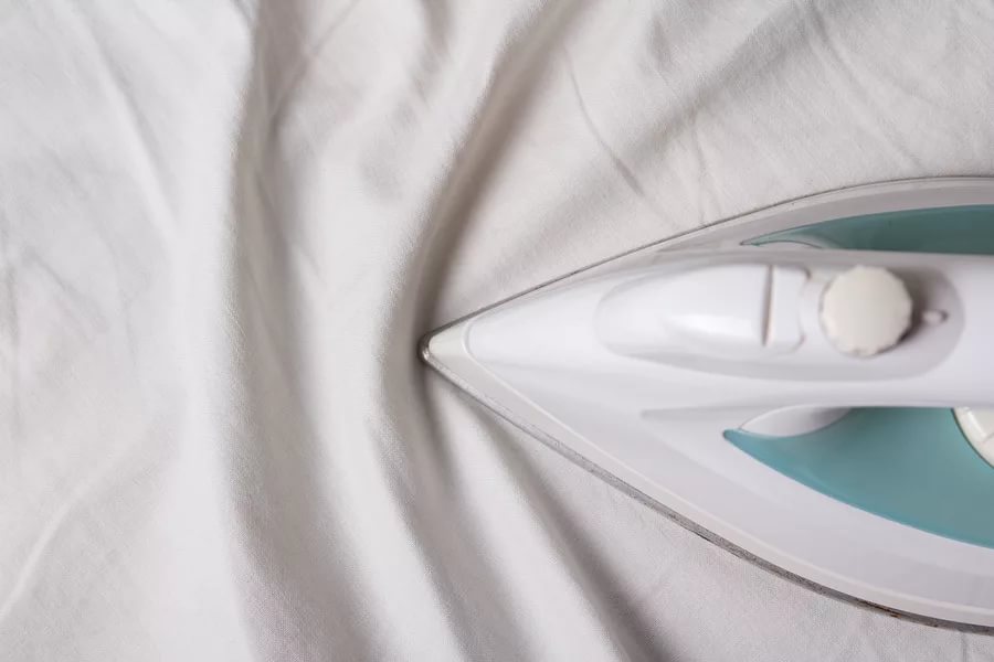 ironing bed linen