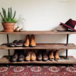 loft style shoe shelves