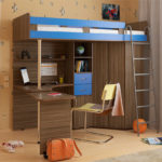 loft bed blue