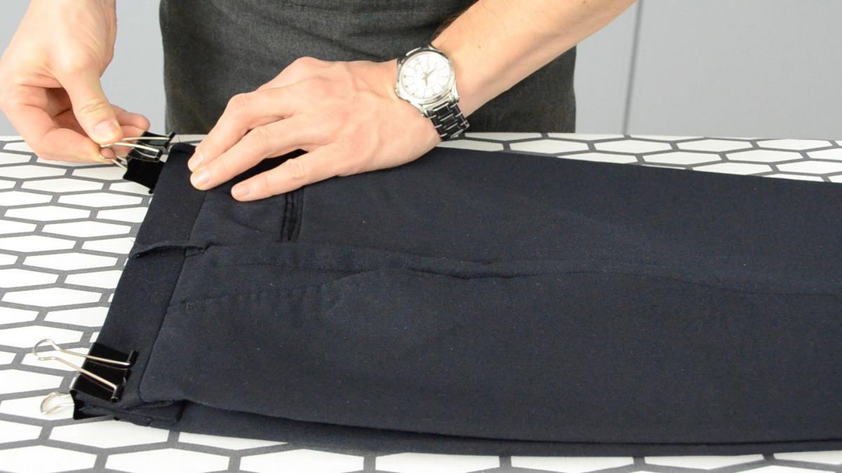 how to iron trousers with arrows