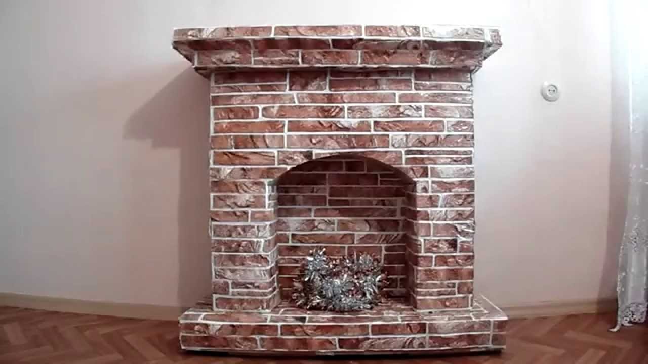 how to make a fireplace out of cardboard