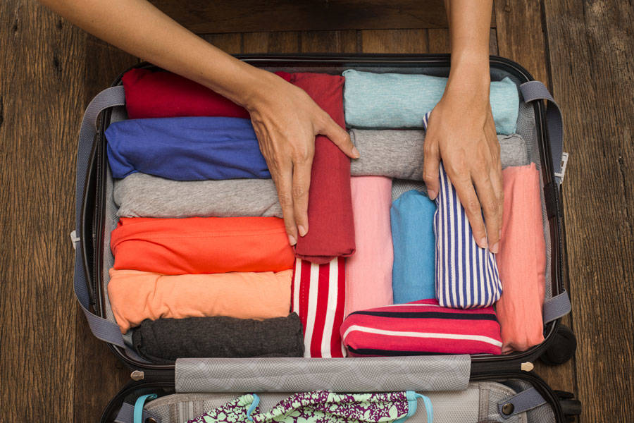 how to put things in a suitcase