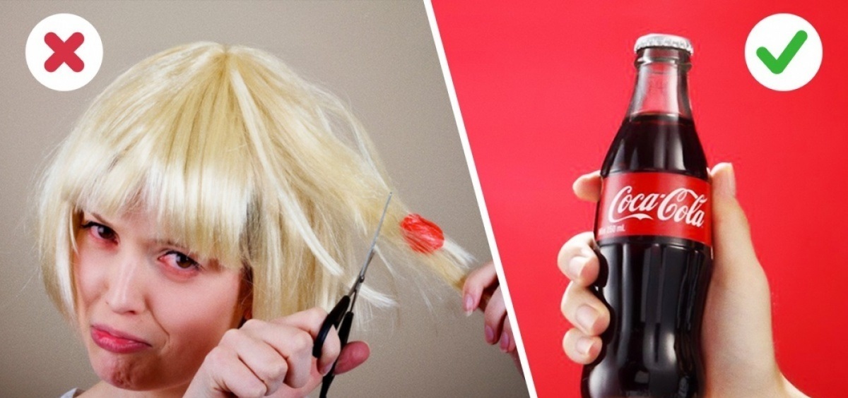 how to remove gum from hair with cola