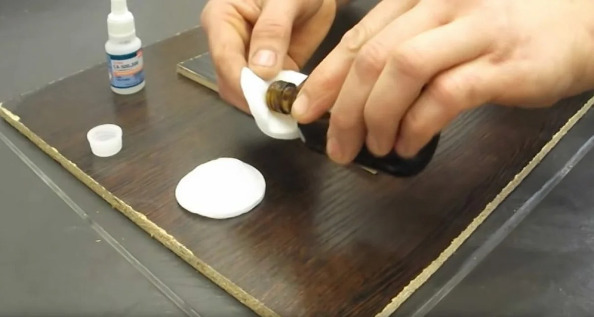 how to remove superglue from wood