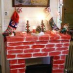 fireplace made of cardboard photo decoration