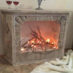 do-it-yourself cardboard fireplace