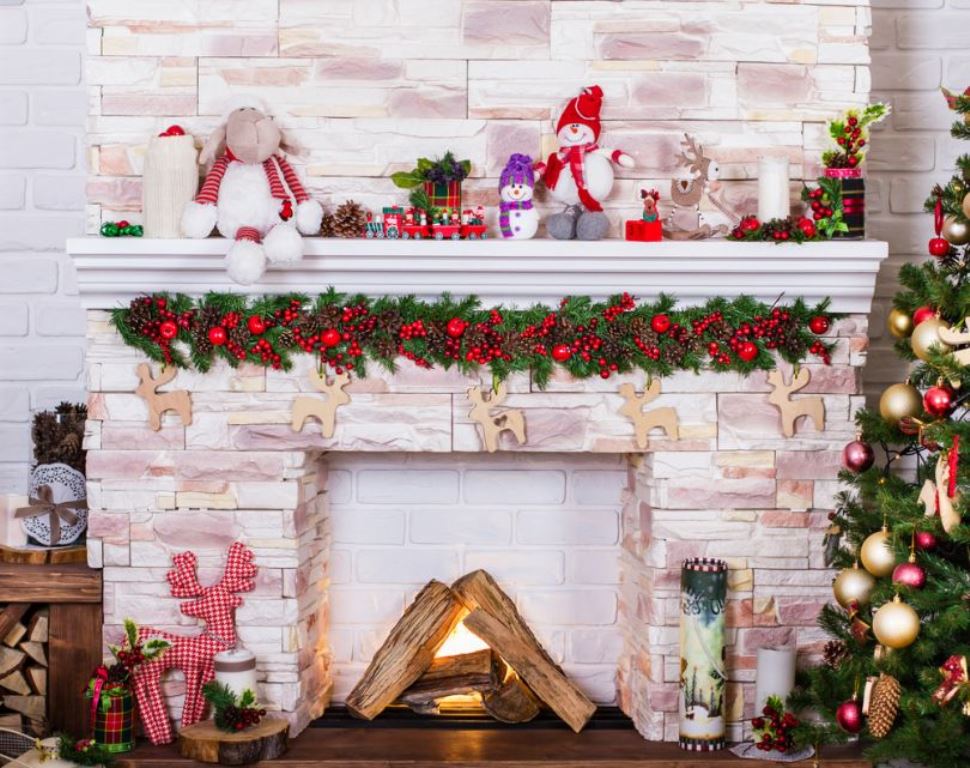 do-it-yourself cardboard fireplace photo