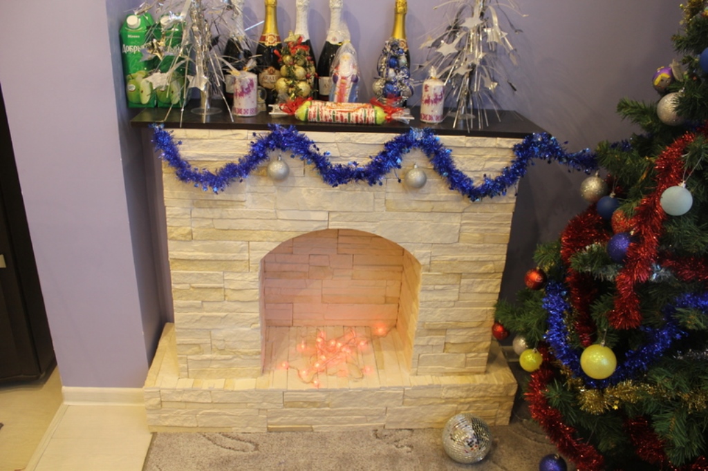 fireplace from boxes ideas