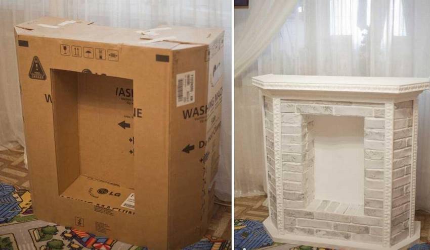 fireplace from one box