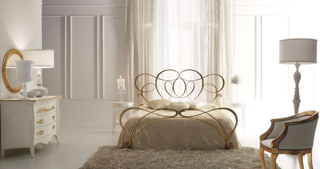 wrought iron beds gilded