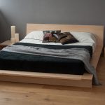 large wooden bed