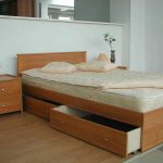 bed with drawers