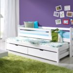 loft bed in lilac room