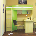 loft bed green