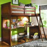 loft bed made of wood