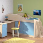 loft bed blue