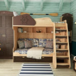 wooden loft bed