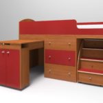 loft bed red