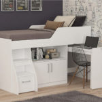 loft bed with work area photo decor