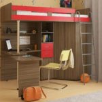 loft bed with work area interior ideas