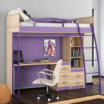 loft bed with work area options ideas