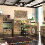 loft bed in nursery interior ideas