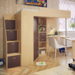 loft bed in nursery design photo