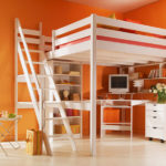 loft bed with stairs