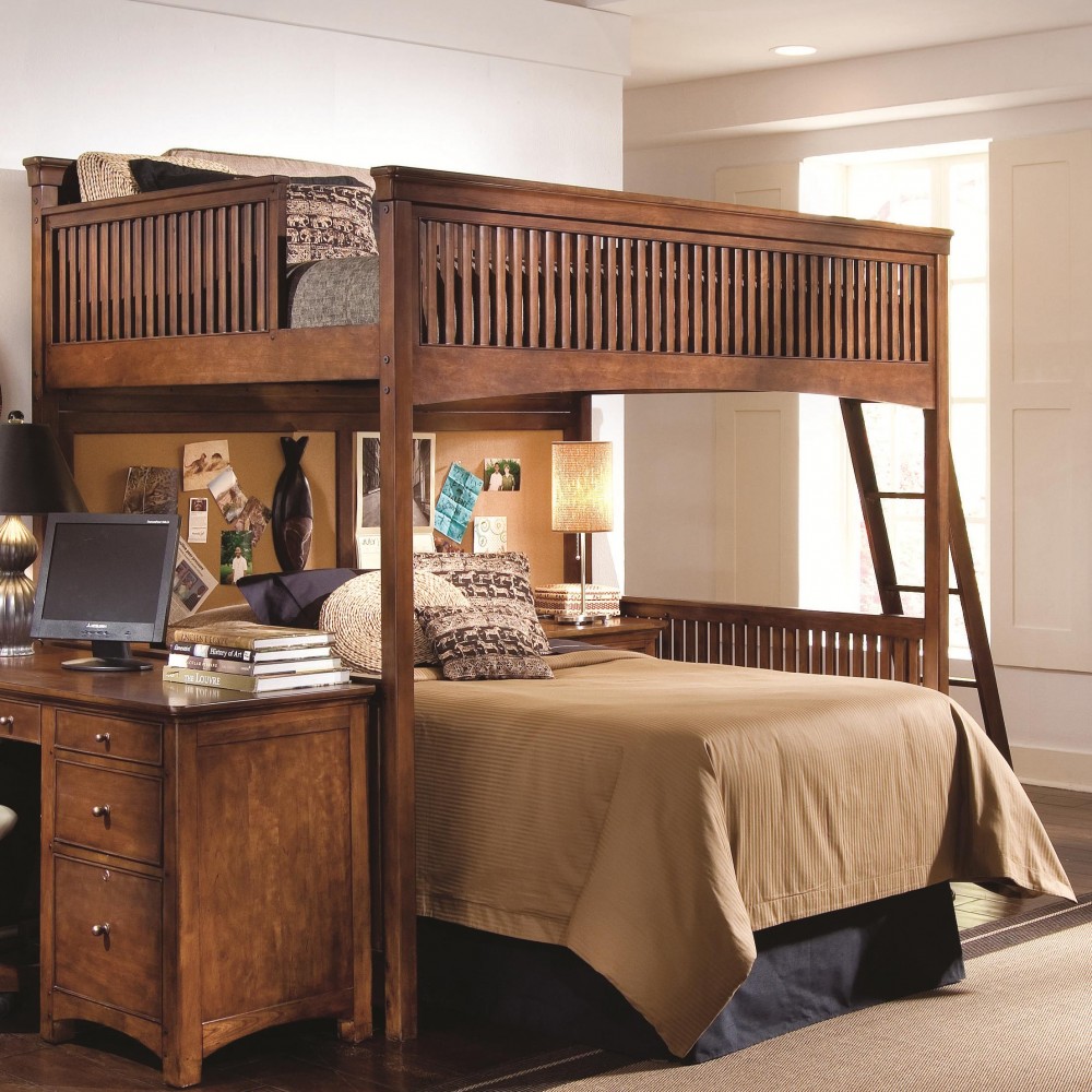 loft bed brown