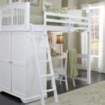 loft bed white wood