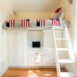 loft bed white stairs