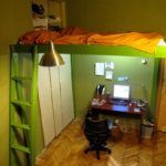 loft bed green