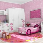 car bed pink for girls