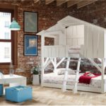 bed-house for children brick wall