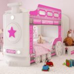 bed house for kids pink train