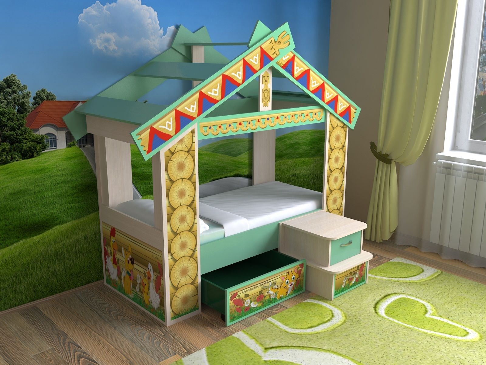 bed-house for children dyes