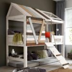 bed-house for children striped