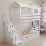 bed-house for children with a ladder