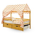 cottage bed for children orange roof