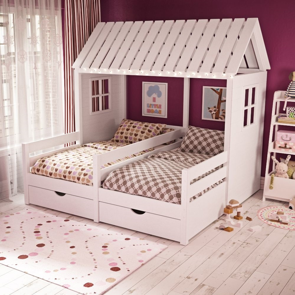 bed-house for children with illumination