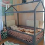 bed-house for children with playpen